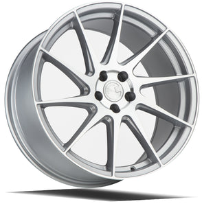 AH09 | Gloss Silver Machined Face | 18x8.5 (Driver Side) | 5x112 | +35mm | CB73.1