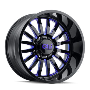 SUMMIT 9110 | GLOSS BLACK/BLUE MILLED SPOKES | 6x139.7 | 20X9 | 0mm