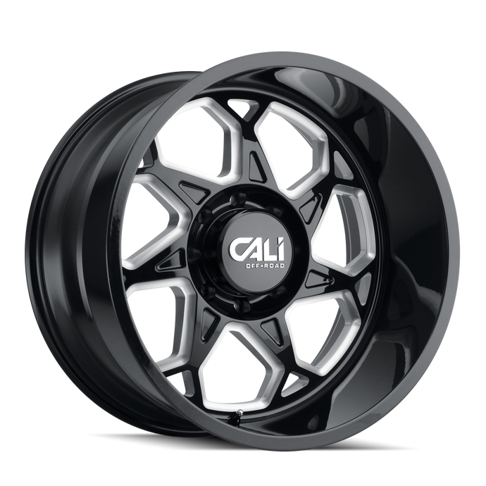 SEVENFOLD 9111 | GLOSS BLACK/MILLED SPOKES | 6x139.7 | 20X12 | -51mm
