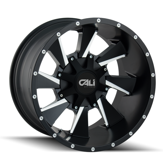 DISTORTED 9106 | SATIN BLACK/MILLED SPOKES | 6x120/6x139.7 | 20X9 | +18mm
