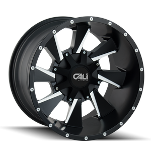 DISTORTED 9106 | SATIN BLACK/MILLED SPOKES | 8x165.1/8x170 | 22X12 | -44mm
