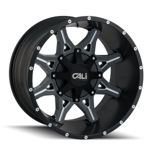 OBNOXIOUS 9107 | SATIN BLACK/MILLED SPOKES | 6x120/6x139.7 | 20X9 | +18mm