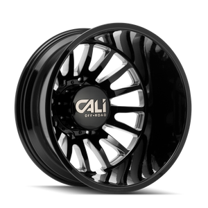 SUMMIT DUALLY 9110D | GLOSS BLACK/MILLED SPOKES | 8x200 | 22X8.25 | -192mm