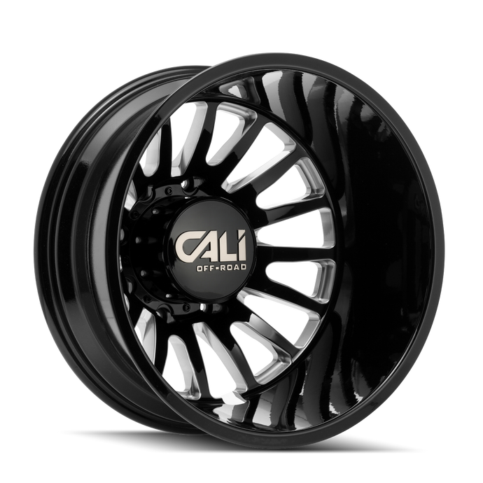 SUMMIT DUALLY 9110D | GLOSS BLACK/MILLED SPOKES | 8x210 | 22X8.25 | -232mm
