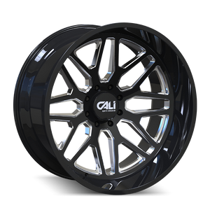INVADER 9115 | GLOSS BLACK/MILLED SPOKES | 8x165.1 | 28X12 | -44mm