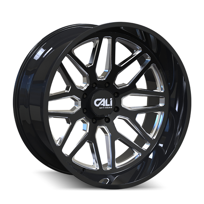 INVADER 9115 | GLOSS BLACK/MILLED SPOKES | 8x165.1 | 28X12 | -44mm