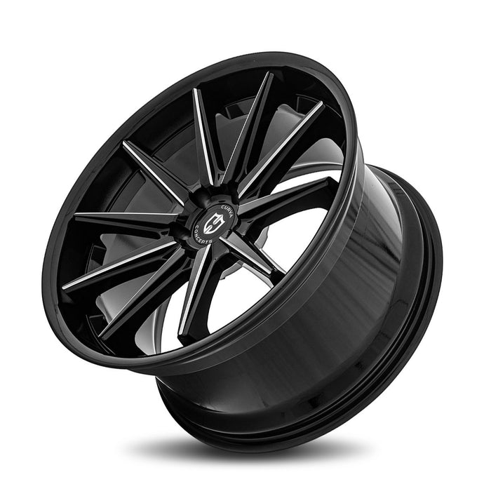 Curva | Gloss Black Milled | 20x10.5 | +35mm | CB73.1