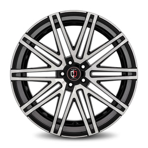 Curva | Gloss Black Machine Face | 22x9 | 5x120 | +28mm | CB72.56