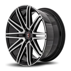 Curva | Gloss Black Machine Face | 22x9 | 5x120 | +28mm | CB72.56