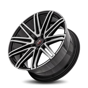 Curva | Gloss Black Machine Face | 22x9 | 5x120 | +28mm | CB72.56