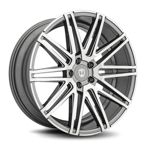 Curva | Gun Metal Machine Face | 20x9 | 5x114.3 | +35mm | CB73.1