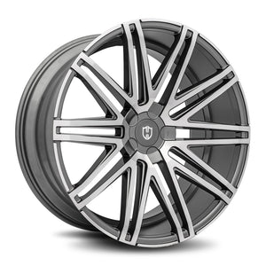 Curva | Gun Metal Machine Face | 22x9 | 5x120 | +28mm | CB72.56