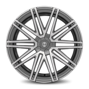 Curva | Gun Metal Machine Face | 22x9 | 5x120 | +28mm | CB72.56