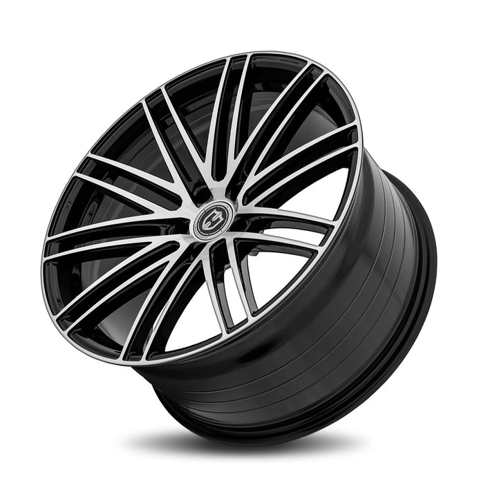 Curva | Gloss Black Machine Face | 20x10.5 | 5x115 | +25mm | CB71.5
