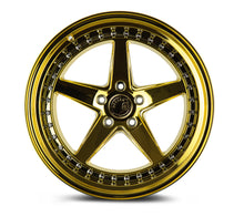 DS05 | Gold Vacuum w/ Chrome Rivets | 18x9.5 | 5x114.3 | +30mm | CB73.1