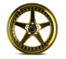 DS05 | Gold Vacuum w/ Chrome Rivets | 19x9.5 | 5x114.3 | +22mm | CB73.1