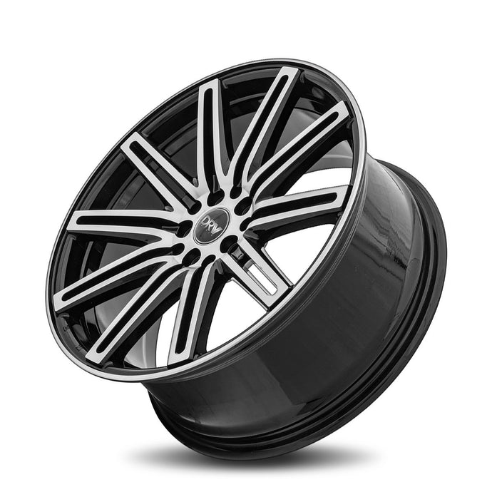 DRW | Gloss Black Machine Face | 17x7 | 5x100/114.3 | +40mm | CB73.1