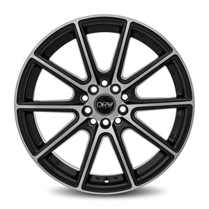 DRW | Gloss Black Machine Face | 18x8 | 5x100/114.3 | +40mm | CB73.1