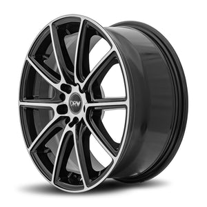 DRW | Gloss Black Machine Face | 18x8 | 5x100/114.3 | +40mm | CB73.1