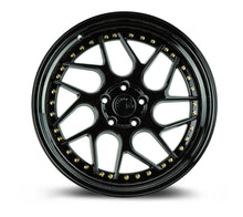 DS01 | Gloss Black W /Gold Rivets | 18x10.5 | 5x114.3 | +22mm | CB73.1