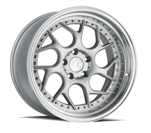 DS01 | Silver Machined Lip w/Chrome Rivets | 18x10.5 | 5x114.3 | +22mm | CB73.1