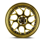 DS01 | Gold Vacuum W/ Chrome Rivets | 18x10.5 | 5x120 | +25mm | CB72.6