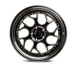 DS01 | Black Vacuum W/ Gold Rivets | 18x9.5 | 5x114.3 | +30mm | CB73.1