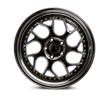 DS01 | Black Vacuum W/ Gold Rivets | 18x9.5 | 5x114.3 | +30mm | CB73.1