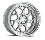 DS01 | Silver Machined Lip w/Chrome Rivets | 18x9.5 | 5x114.3 | +15mm | CB73.1