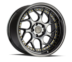 DS01 | Black Vacuum W/ Gold Rivets | 19x10.5 | 5x120 | +25mm | CB72.6