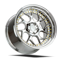 DS01 | Vacuum Chrome W/ Gold Rivets | 19x9.5 | 5x114.3 | +15mm | CB73.1