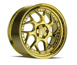 DS01 | Gold Vacuum W/ Chrome Rivets | 19x9.5 | 5x114.3 | +22mm | CB73.1