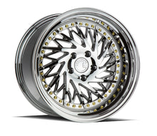 DS03 | Vacuum Chrome w/Gold Rivets | 18x10.5 (Passenger Side) | 5x114.3 | +15mm | CB73.1