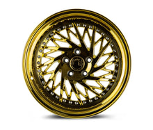 DS03 | Gold Vacuum w/ Chrome Rivets | 18x10.5 (Passenger Side) | 5x114.3 | +22mm | CB73.1