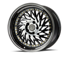 DS03 | Black Vacuum w/ Gold Rivets | 18x9.5 (Passenger Side) | 5x114.3 | +22mm | CB73.1