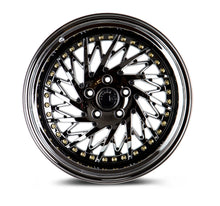 DS03 | Black Vacuum w/ Gold Rivets | 18x9.5 (Driver Side) | 5x114.3 | +22mm | CB73.1