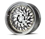 DS03 | Vacuum Chrome w/Gold Rivets | 18x9.5 (Passenger Side) | 5x100 | +35mm | CB73.1