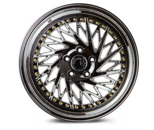 DS03 | Vacuum Chrome w/Gold Rivets | 18x9.5 (Passenger Side) | 5x100 | +35mm | CB73.1