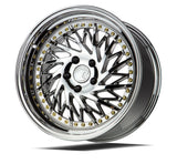 DS03 | Vacuum Chrome w/Gold Rivets | 18x9.5 (Passenger Side) | 5x100 | +35mm | CB73.1