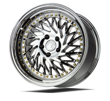 DS03 | Vacuum Chrome w/Gold Rivets | 18x9.5 (Passenger Side) | 5x100 | +35mm | CB73.1
