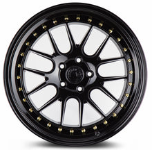 DS06 | Gloss Black W /Gold Rivets | 19x9.5 | 5x114.3 | +15mm | CB73.1