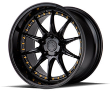 DS07 | Gloss Black W /Gold Rivets | 18x10.5 | 5x114.3 | +15mm | CB73.1