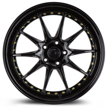 DS07 | Gloss Black W /Gold Rivets | 18x9.5 | 5x114.3 | +30mm | CB73.1