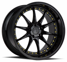 DS07 | Gloss Black W /Gold Rivets | 19x11 | 5x114.3 | +15mm | CB73.1