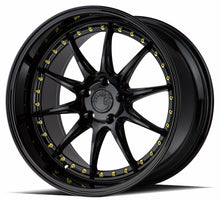DS07 | Gloss Black W /Gold Rivets | 19x11 | 5x114.3 | +15mm | CB73.1
