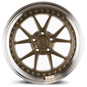 DS08 | Bronze w/Machined Lip | 18x9.5 | 5x114.3 | +22mm | CB73.1
