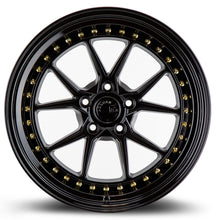 DS08 | Gloss Black W /Gold Rivets | 18x9.5 | 5x114.3 | +15mm | CB73.1