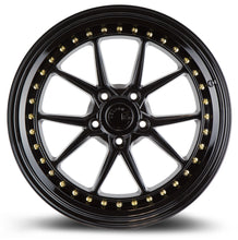 DS08 | Gloss Black W /Gold Rivets | 19x9.5 | 5X114.3 | +30mm | CB73.1