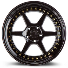 DS09 | Gloss Black W /Gold Rivets | 18x8.5 | 5x114.3 | +35mm | CB73.1