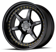 DS09 | Gloss Black W /Gold Rivets | 18x9.5 | 5x114.3 | +22mm | CB73.1